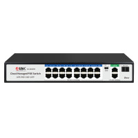 E-Link EL-216CPS 16-Port Clound Managed PoE Switch 2 Uplink Gigabit with 1 SFP Port 1.25GB